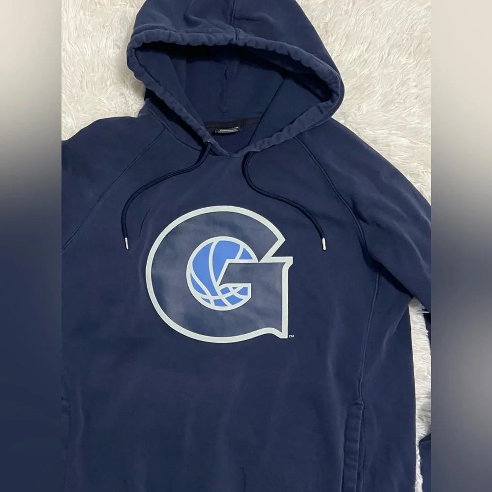 Jordan Elite Georgetown Hoyas Hoodie Navy Blue Men’s Large Basketball Pullover
